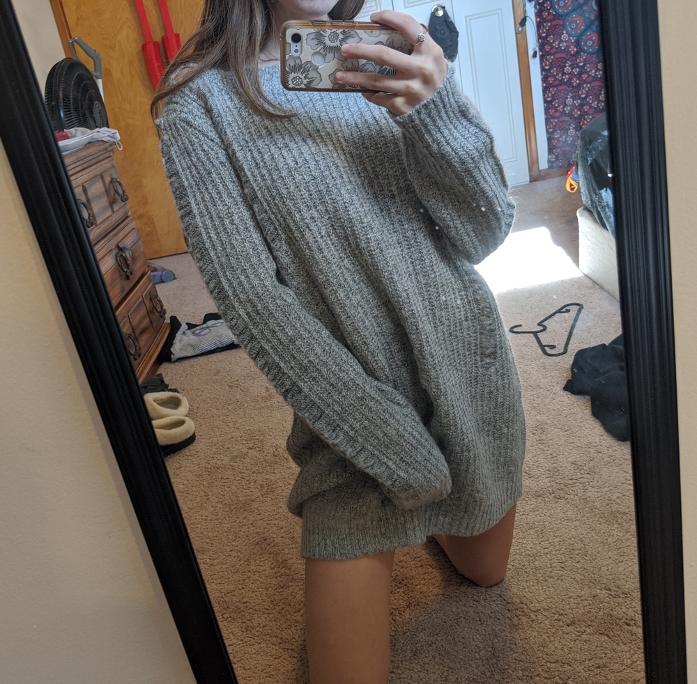 Charlotte Russe Distressed Sweater Dress
